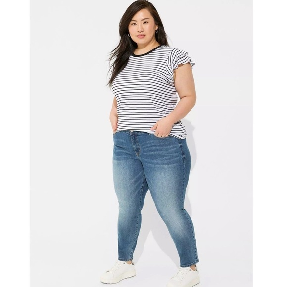 Torrid Denim Medium Wash Ankle Skinny Jeans - Picture 1 of 10